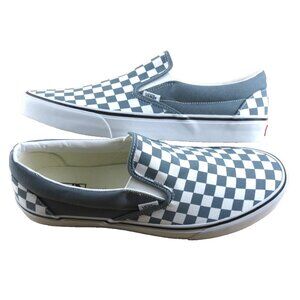 Vans Men's Classic Slip On Color Theory Checker Stormy Weather Shoes Sizes NIB